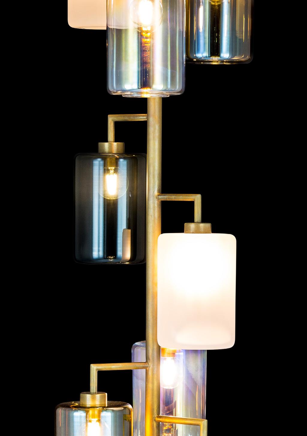iridescent glass lantern (Ø60xH.