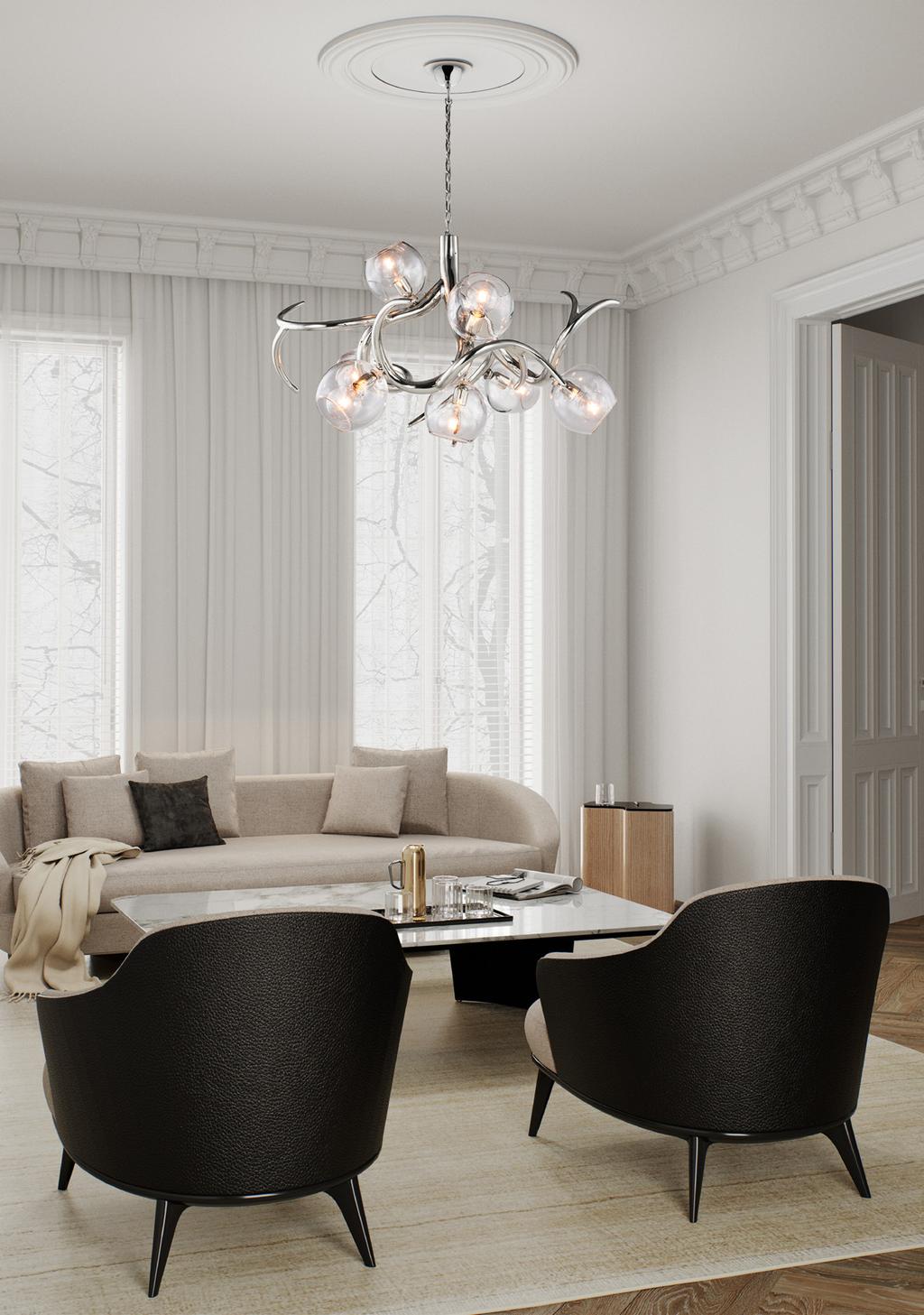 The new additions include a flirtatious Ersa floor lamp, as well as a striking Ersa ceiling light.