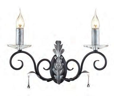 AMARILLI BLACK/SILVER LIGHTING Designed and manufactured exclusively by Elstead, this handmade range features traditionally forged