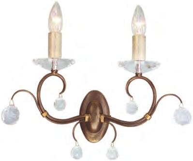 It is a classically styled crystal fountain with a brilliant sparkle from the crystal cut glass spheres and sconces. Finished in a Bronze Patina.