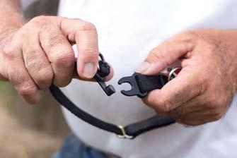 Over time, a strong puller can work the harness a little loose, so it should be checked before every walk.