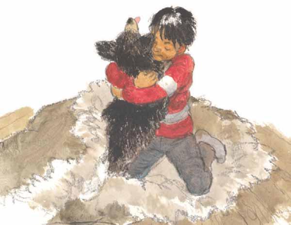 Amaroq did not eat lunch. When Kapugen took him out to fish, he did not fish. Tears kept welling up. He ran home to hide them in his bearskin sleeping bag. It was surprisingly warm.