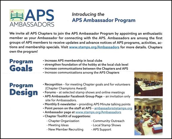 The Mission The ambassador s mission is to bridge the gap between the chapter and the APS.