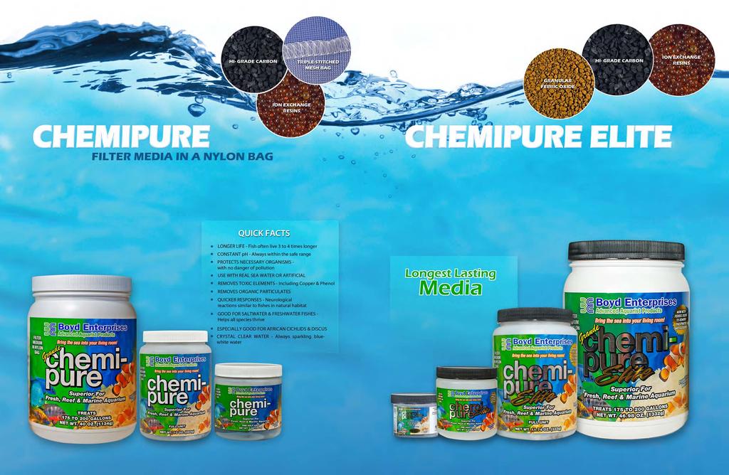 Chemipure has remained a revolutionary product for over 50 years, and practically all aquarium filter media have been molded after it!