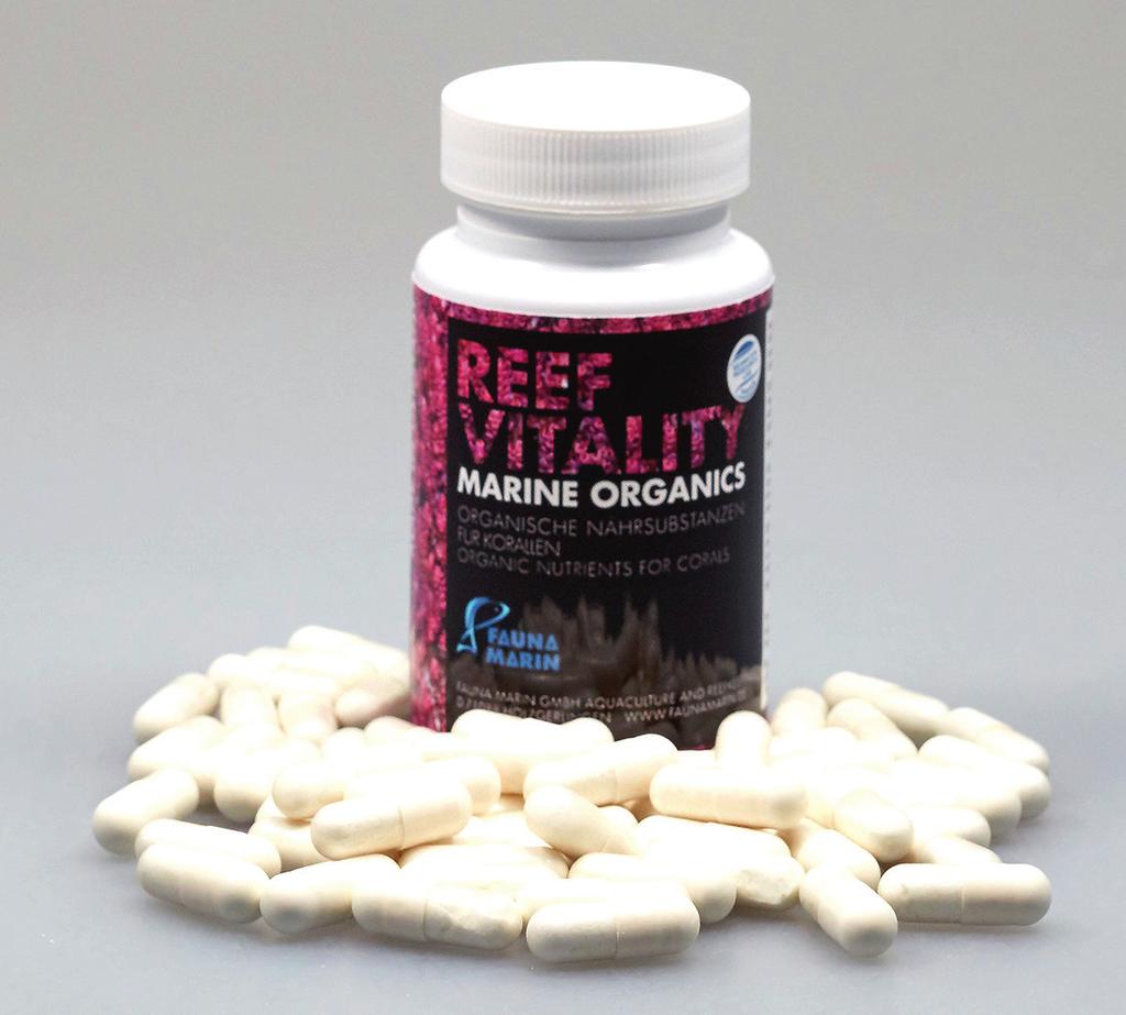 FAUNA MARIN ZEO LIGHT-SYSTEM Reef Vitality Marine Organics Growth booster & color enhancer. Reef Vitality is a particle-based food for all corals and sponges.