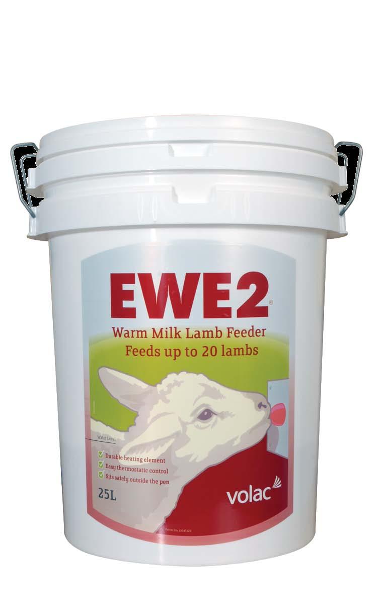Re-energises Rehydrates Revitalises Volac Ewe 2 and Ewe 2 Plus Warm Milk Lamb Feeders The Volac Ewe 2 is easy to operate and saves