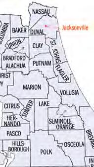 following Florida and Georgia Counties.