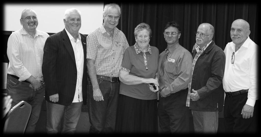 2017 SPECIAL RECOGNITION Mrs Marilyn Wrigley (L-R) - Dom Cafari (2008 to 2010), David Hynd (2000 to 2002), Frank Moody (2004 to 2007), Marilyn Wrigley (1994 to 1997), current President Vince Ebejer