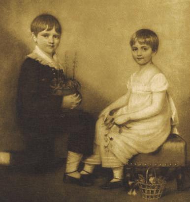 Young Darwin Mary Evans Picture Library Charles Darwin with his sister, Catherine.