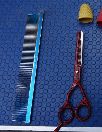 You will Need Comb with wide and narrow teeth Thinning scissors one sided with teeth as narrow as