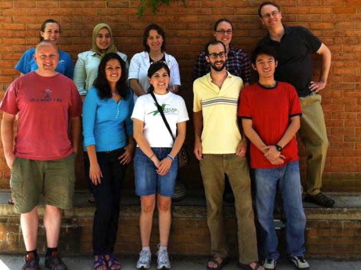 RIGHT: Myself (back row, second from right) with Kevin Omland (back row, first on right) and his research group at the University of Maryland Baltimore County.