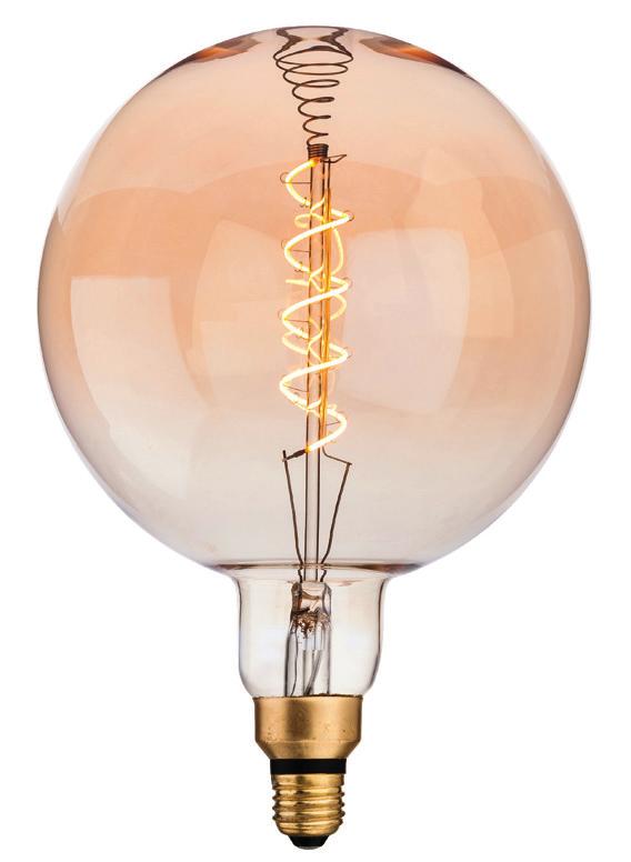 LED Vintage Lamps Code Max Wattage Height (mm) Width (mm) 7665 4w LED E27 280lm 2200K 295