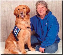 On The Job: Service Dog Trainer Jane Eckes, Service Dog Trainer for Helping Paws with her dog, Cedar Helping Paws' Mission: to further the independence of people with physical disabilities through