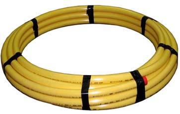 YELLOW MEDIUM DENSITY (PE26) PE GAS PIPE NEW! FOOT CONVENIENCE COILS W-R# Size Wall (CTS) or SDR Length 28004 1/2 CTS.