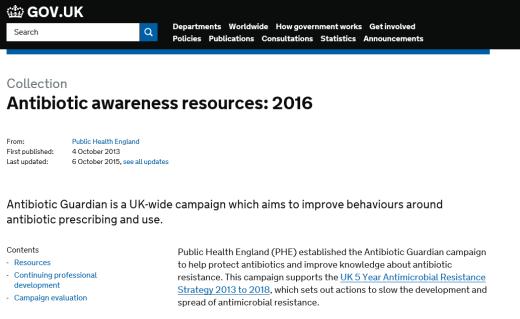 ANTIBIOTIC AWARENESS RESOURCES There are a number of antibiotic awareness resources available for you to use to promote your local