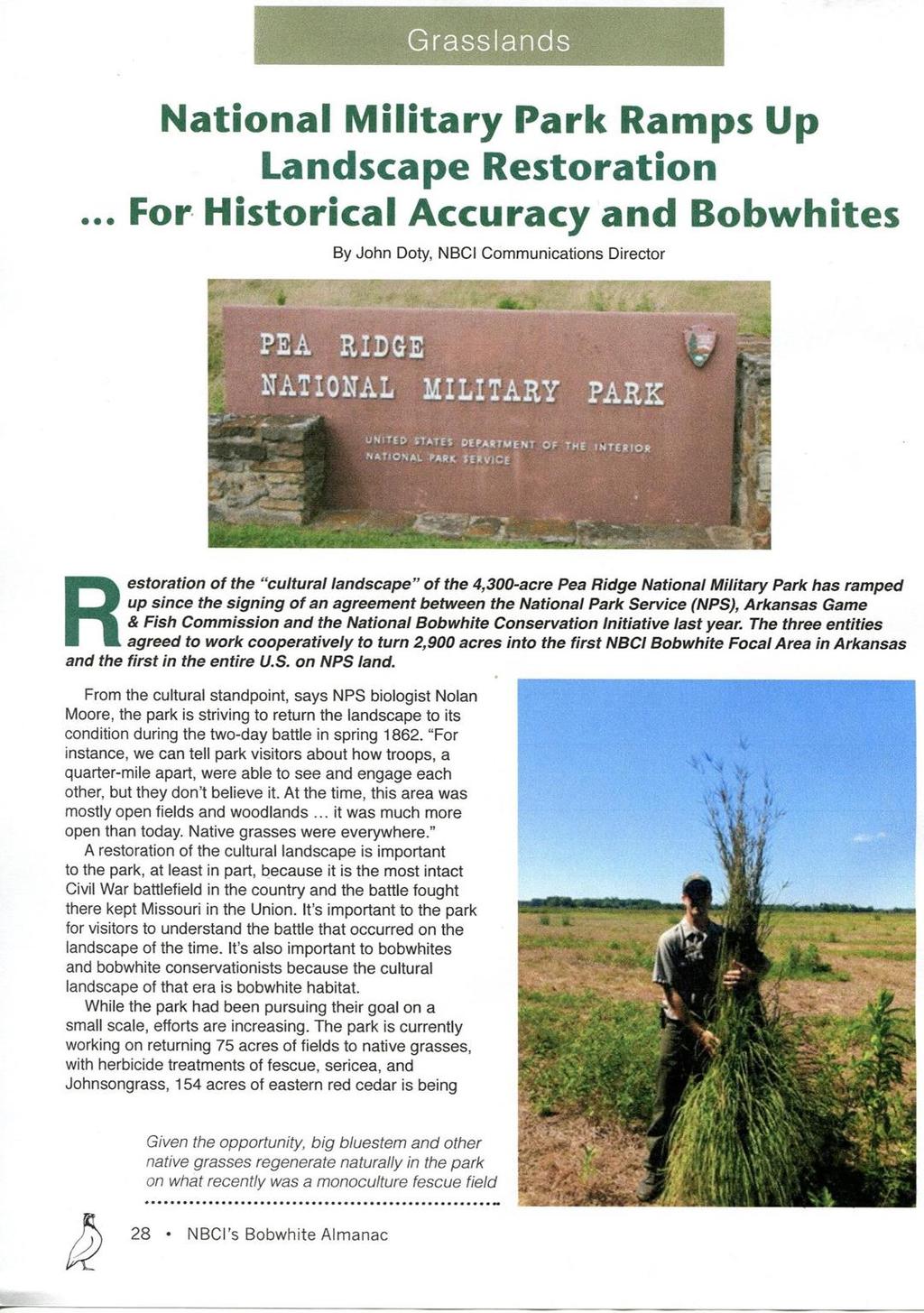 Great strides have been already taken at Pea Ridge National Military Park.