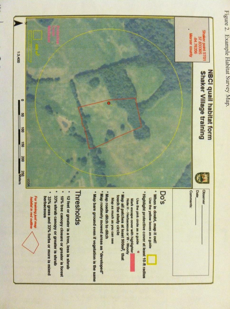 Example of Habitat Survey Map from NBCI s