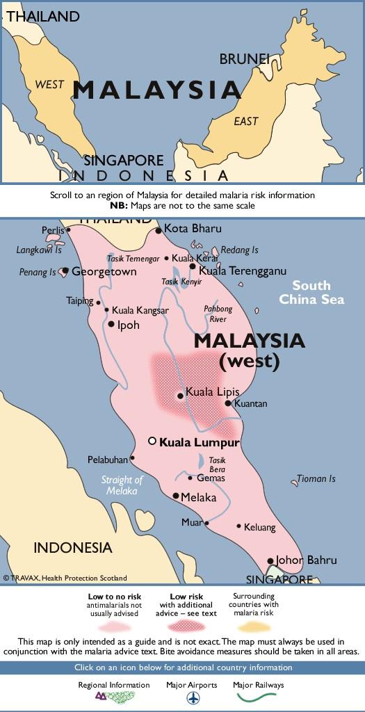Malaysia All year in central Peninsular