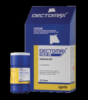 Dectomax Injectable provides persistent activity against the 5 major worms Dectomax Injectable is a low irritant formulation and easy to administer Dectomax is