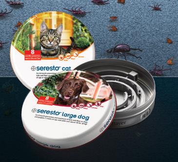 7 100% efficacy against I. scapularis (dog) and A. americanum (cat) was achieved for 8 months.