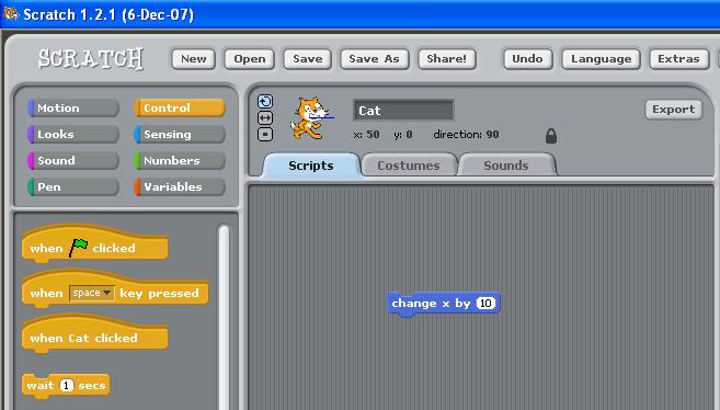 Task 6. Moving using the Arrow Keys If you have played computer games, you will know that we often use the arrow keys to control our character.
