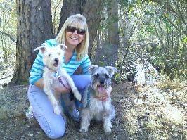 Schnauzer Rescue of the Carolinas Newsletter Page 5 Greta # 602 was a puppy mill victim. Here she is with Max & mom Marianne. Calvin & Vasily said Greta, now Zoe, was our ultimate challenge.