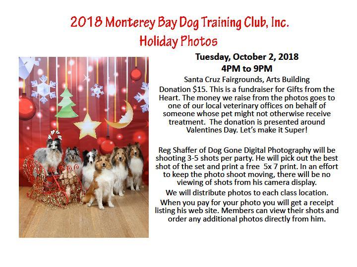 RUFF NOTES OCTOBER 2018 Monterey Bay Dog Training Club, Inc. President: Terri Gregson gregsons4@sbcglobal.net Editor: Garth Gregson gregsong@hotmail.