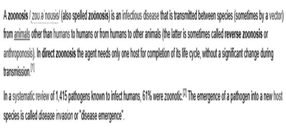 Zoonotic Infections I have nothing to disclose Carol Glaser, DVM, MPVM, MD Pediatric Infectious Diseases University of California, San Francisco Outline Overview of