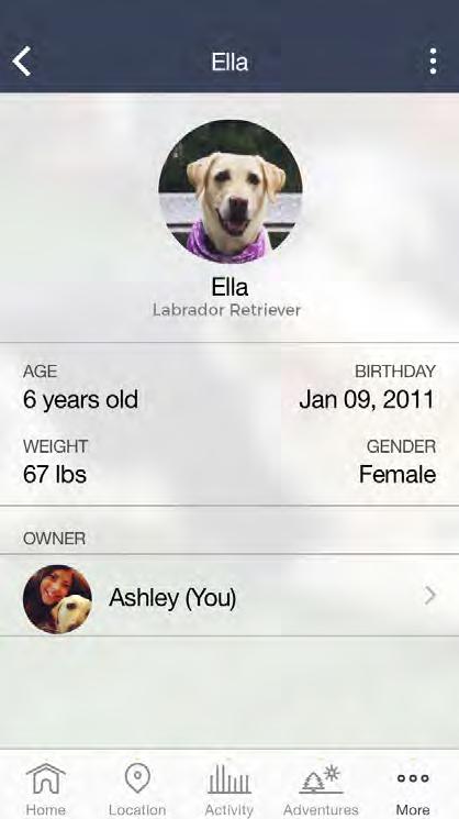 IMPORTANT TIPS Editing your dog s profile Access your dog s profile from the