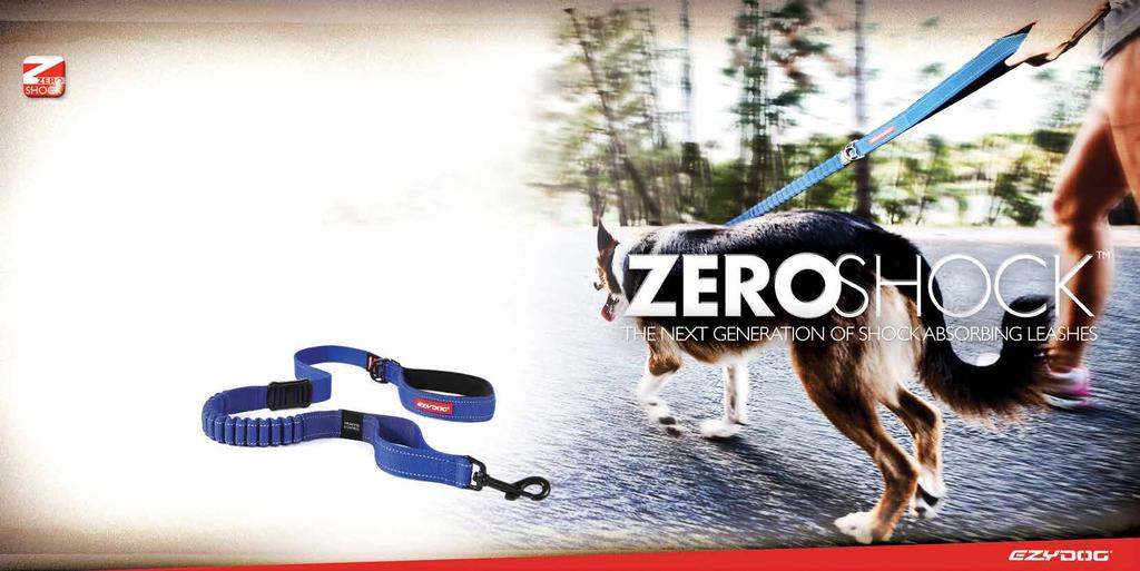 ZERO SHOCK TECHNOLOGY IS THE ADVANCED SHOCK ABSORBING COMPONENT IN THE CENTRE OF THE LEASH THAT CUSHIONS AND EASES THE PRESSURE FOR BOTH DOG AND OWNER.