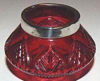 You can also see how most cranberry glass is cased with clear over it.