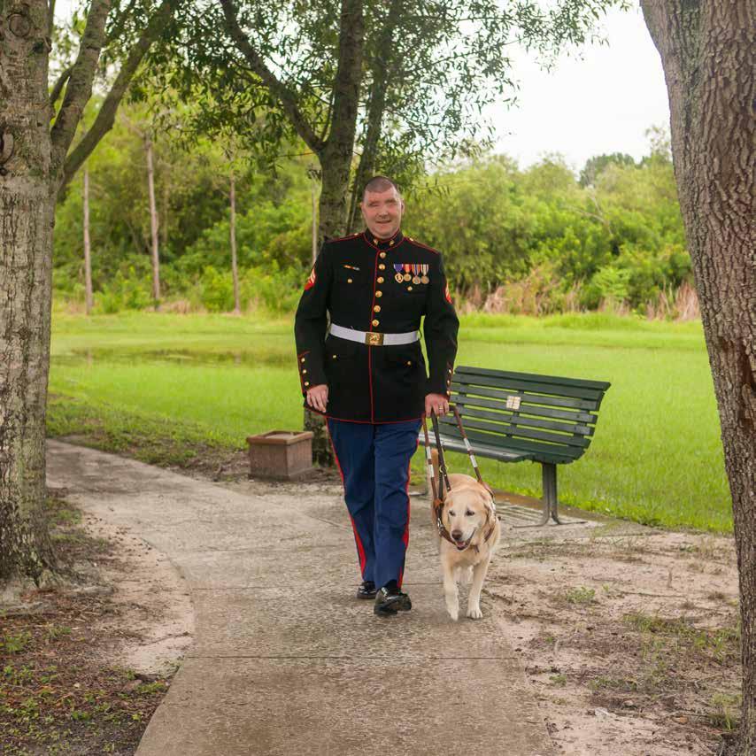 PAWS FOR PATRIOTS Team Scholarship Supports the formal training and education of a Paws for Patriots guide or service dog, the on-campus instruction of a veteran, and the post-graduation support of