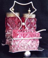 12:04 PM ET Page 9 of 78 Cranberry faded to clear cruet set.