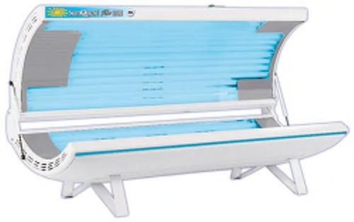 Health/Fitness: Tanning Bed A tanning bed, where people can absorb artificial UV radiation for a cosmetic tan.