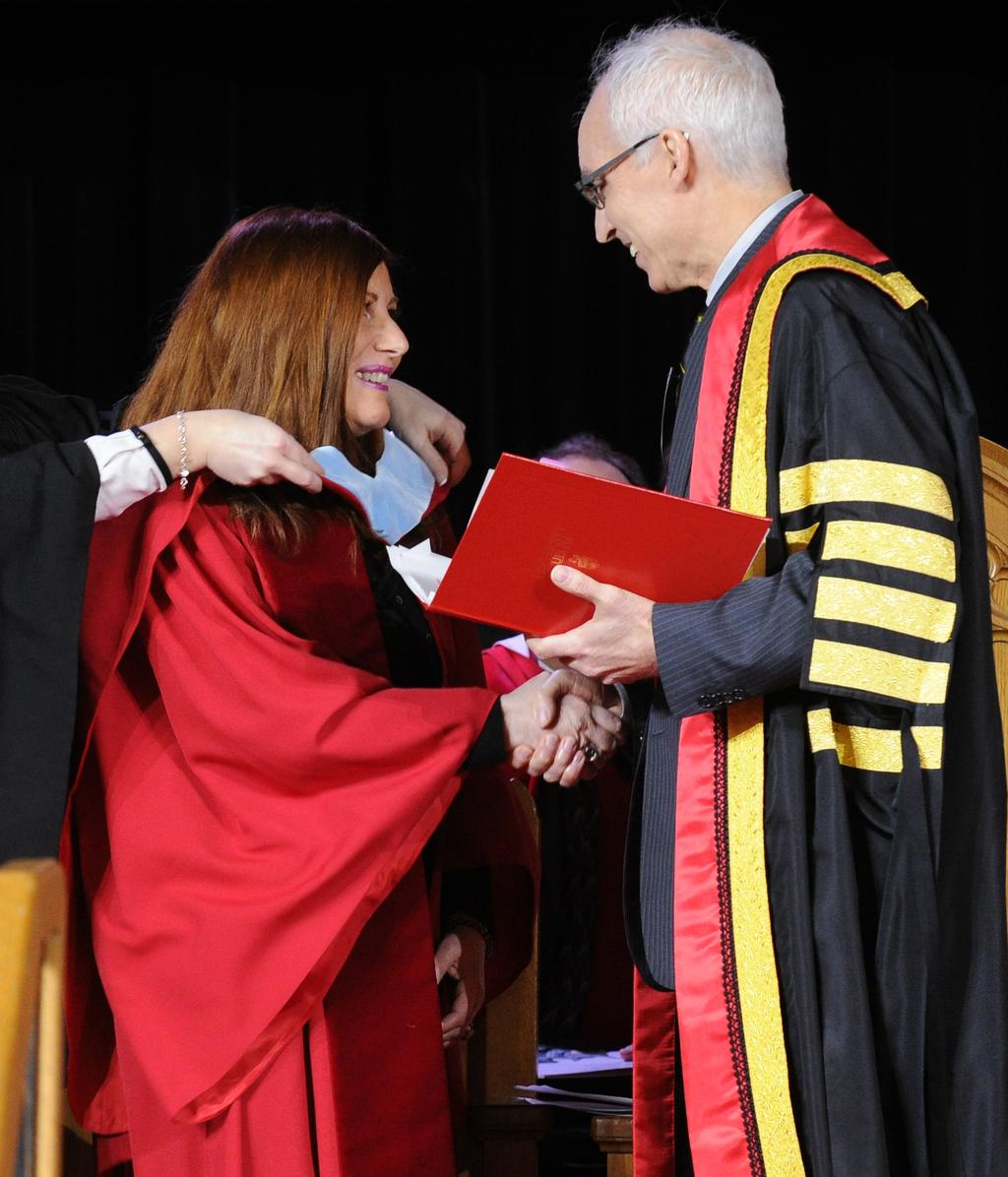 Champion for helping others receives Honorary Doctorate at winter convocation A champion for innovative cancer research with a passion for helping others, Suzi Beber was honoured with an honorary
