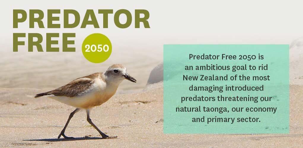 Contributing to a predator free NZ by 2050 Predator Free 2050 is an ambitious, nationwide goal to rid New Zealand of possums, rats and stoats by 2050.