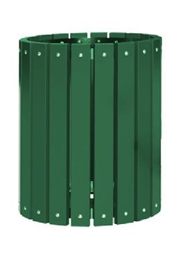 RECYCLED TIDY UP RECEPTACLE PTR-32GRN 32 gallon capacity All zinc plated hardware Portable