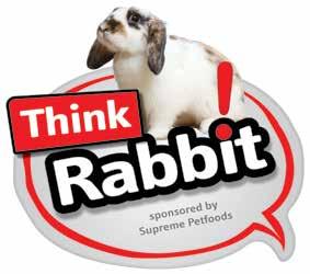 The Thik Rabbit! campaig aims to help Based o the pet populatio statistics, for every eight cats ad dogs you see i practice, you should see at least oe small furry.
