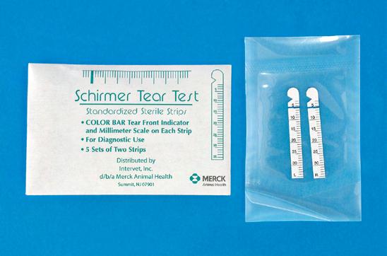 Figure 4 - A packet of standardized Shirmer Tear Test strips that are used to measure tear production.