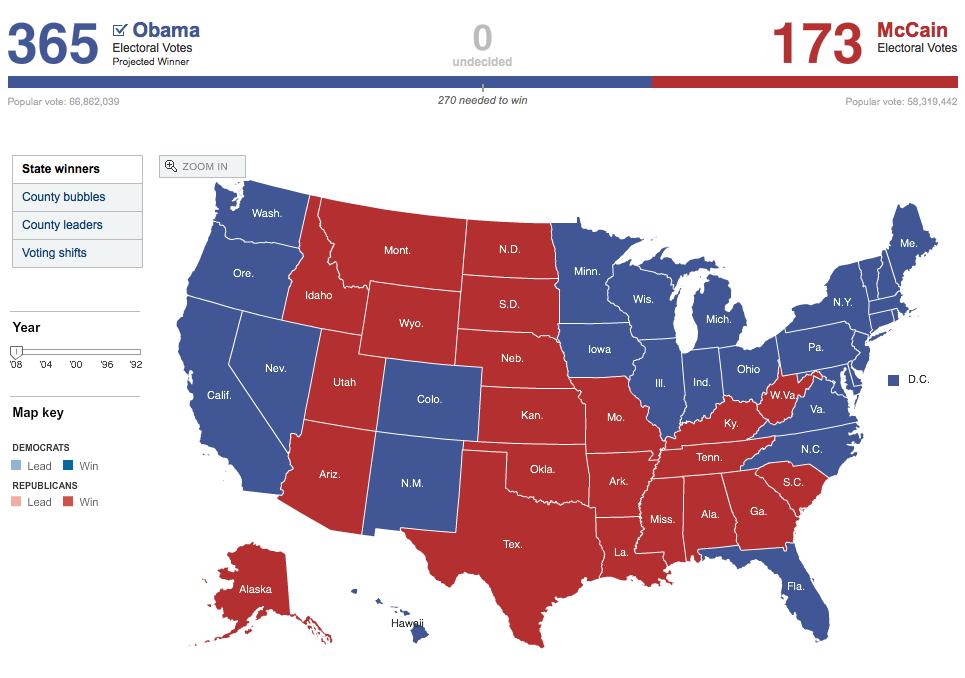 APPENDIX Figure 1: 2008 Presidential Election results.