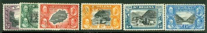 628. SG 114/23 St Helena 1934 Centenary ½d to 10/- set of 10 values. Very fine used CAT 475. 325 St Lucia 629. SG 1 St Lucia 1860 (1d) rose-red. Very fine used CAT 65. 20 630.