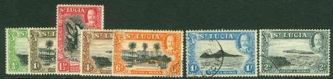 670. SG 113-124 St Lucia 1936. ½d to 10/-. Superb used set of 12 CAT 130. 75 671. SG 2 St Vincent 1861. 6d deep yellow green. Very fine used CAT 200. 65 672. SG 6 St Vincent 1862-68.