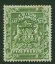 SG 12 Rhodesia 1892. 5 sage green.