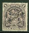 Lightly mounted mint CAT 75. 25 529. SG 86 Rhodesia 1898-1908. 3/- deep violet.