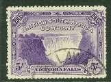 25 535. SG 101a Rhodesia 1909. 1d carmine rose, variety no stop. Very fine used CAT 35. 20 536.