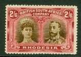 shade CAT 1200. 375 554. SG 156 Rhodesia 1910-13.