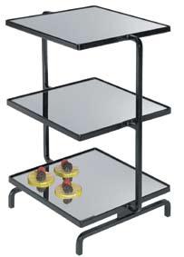 METAL STANDS WITH ACRYLIC MIRROR TRAYS - Chart #1 Page 91 - Stands ship BLACK unless otherwise specified Each unit comes complete with STAND & TRAYS.