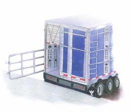 containers and transport vehicles suitable to the animals being loaded; Suitable vehicle for transporting horses Unsuitable