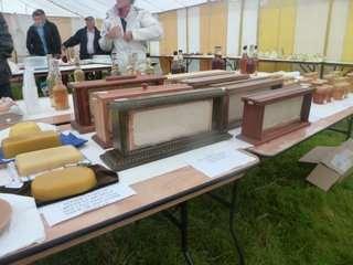 There were 26 entries for the honey classes, 9 frames for extraction and at least a dozen honey cakes so the judge, Claire Miller, was kept very busy.