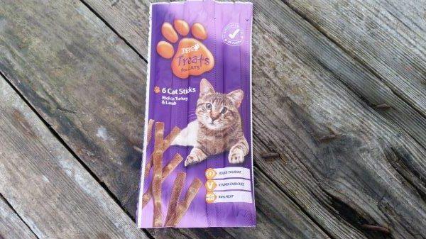 #5. Tesco Treats (Cat Sticks) These were the cheapest of the treats and are a store brand.